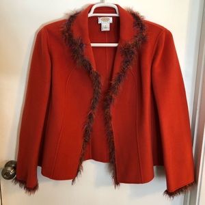 Custom fringed Talbots coat.